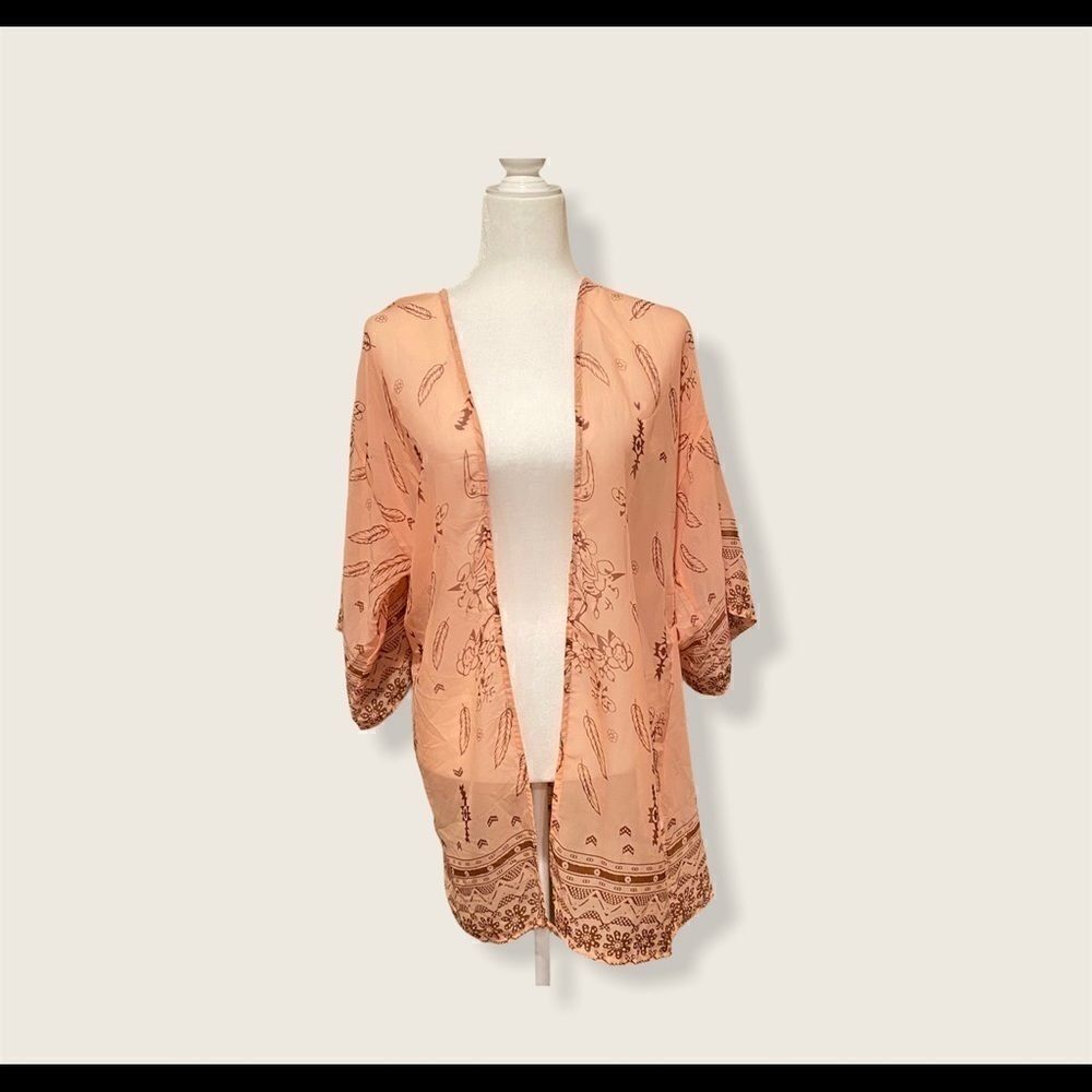 KIMONO Peach Western Wear Size XL